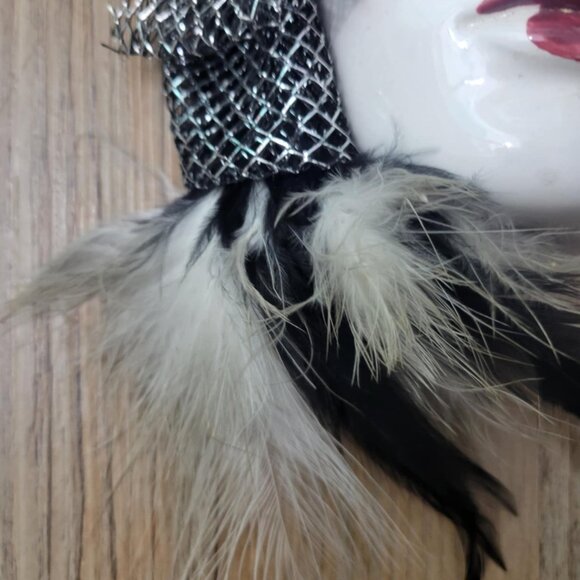 2 Vintage Porcelain/Ceramic deco jester/80s masks - kitschy wall decor - Picture 9 of 12